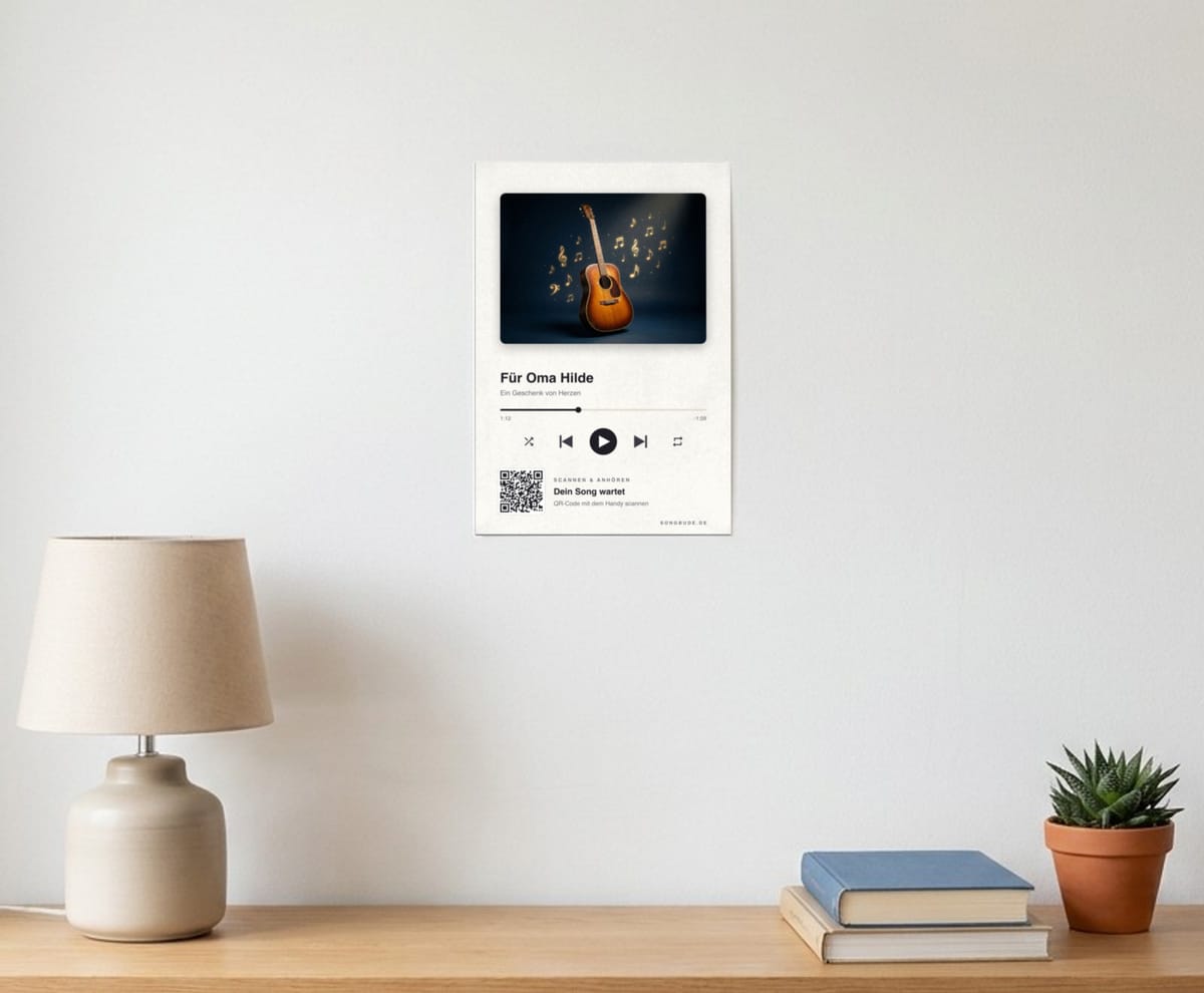 Song-Poster 20×30 cm (selbstklebend) – Beispiel